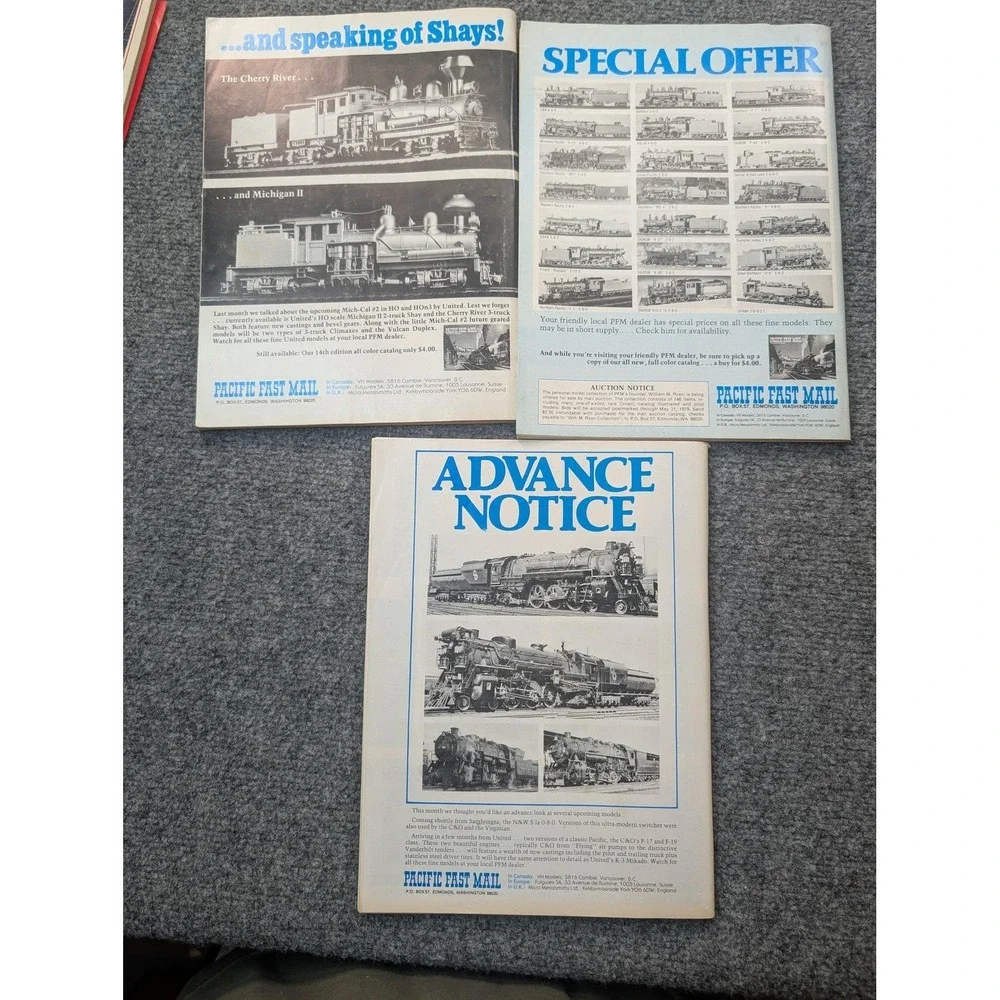Vintage Model Railroader Kalmbach Lot Of 4 Blue Illustrated Magazines Issues‎